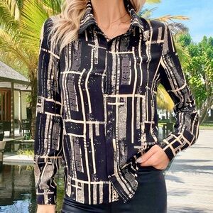 Luxury Abstract Sculptured Long Sleeved Tee